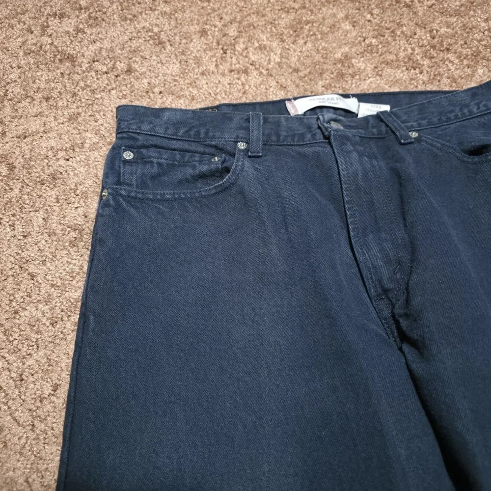 Vintage Levis 505 Regular Jeans Mens 34‎ x 34 *Fits 32 x 34 Navy Y2K 100% Cotton